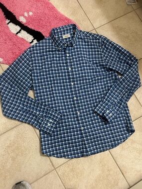 Savannah Men's Plaid Cotton Shirt Size Large